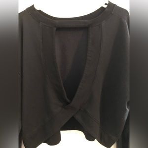 Women’s Athleta Black Open Cross Back Sweatshirt - Sz XL